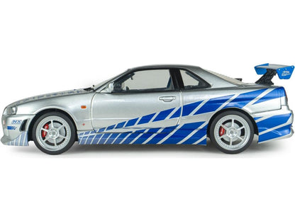 Nissan Skyline GT-R (BNR34) 2Fast 2Furious Brian 1:18 Scale Diecast Car – Solido-Solido-Diecast Model Centre