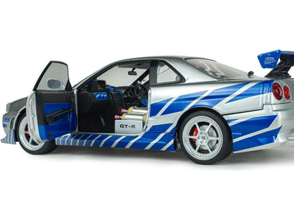 Nissan Skyline GT-R (BNR34) 2Fast 2Furious Brian 1:18 Scale Diecast Car – Solido-Solido-Diecast Model Centre