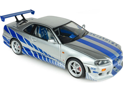 Nissan Skyline GT-R (BNR34) 2Fast 2Furious Brian 1:18 Scale Diecast Car – Solido-Solido-Diecast Model Centre