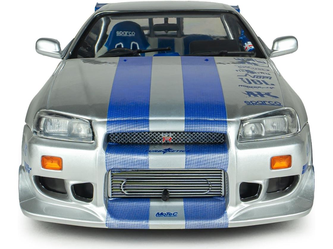 Nissan Skyline GT-R (BNR34) 2Fast 2Furious Brian 1:18 Scale Diecast Car – Solido-Solido-Diecast Model Centre