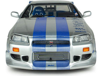Nissan Skyline GT-R (BNR34) 2Fast 2Furious Brian 1:18 Scale Diecast Car – Solido-Solido-Diecast Model Centre