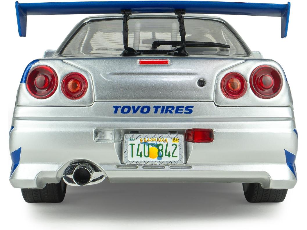 Nissan Skyline GT-R (BNR34) 2Fast 2Furious Brian 1:18 Scale Diecast Car – Solido-Solido-Diecast Model Centre