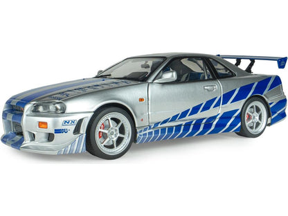 Nissan Skyline GT-R (BNR34) 2Fast 2Furious Brian 1:18 Scale Diecast Car – Solido-Solido-Diecast Model Centre