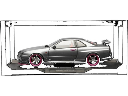 Nissan Skyline GT-R (BNR34) Grey 1999 1:18 Scale Diecast Model Car – Solido-Solido-Diecast Model Centre