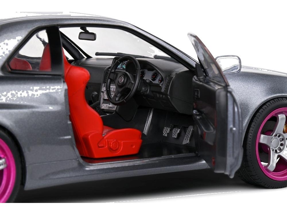 Nissan Skyline GT-R (BNR34) Grey 1999 1:18 Scale Diecast Model Car – Solido-Solido-Diecast Model Centre