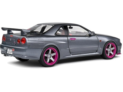 Nissan Skyline GT-R (BNR34) Grey 1999 1:18 Scale Diecast Model Car – Solido-Solido-Diecast Model Centre
