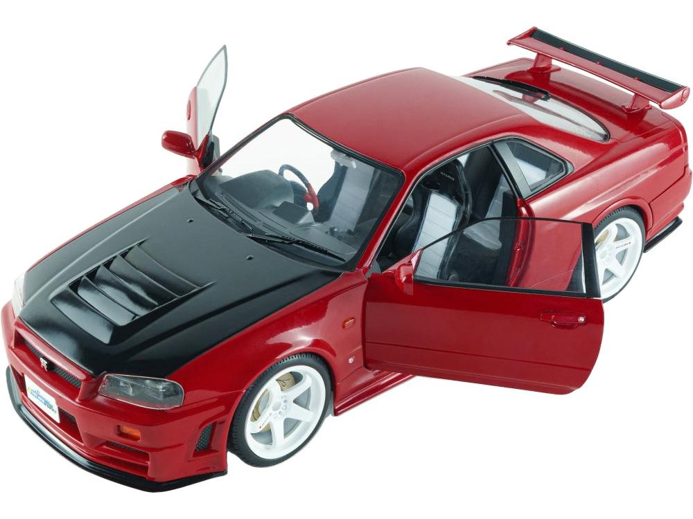 Nissan Skyline GT-R (BNR34) w/NISMO Parts Red 1999 1:18 Scale Diecast Car – Solido-Solido-Diecast Model Centre