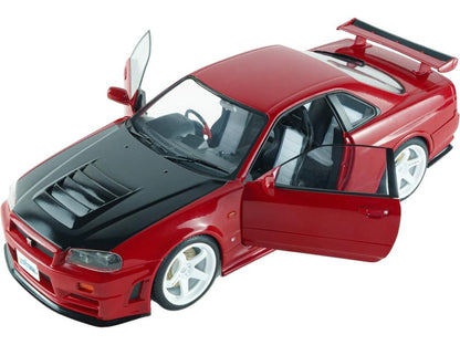 Nissan Skyline GT-R (BNR34) w/NISMO Parts Red 1999 1:18 Scale Diecast Car – Solido-Solido-Diecast Model Centre