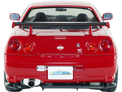 Nissan Skyline GT-R (BNR34) w/NISMO Parts Red 1999 1:18 Scale Diecast Car – Solido-Solido-Diecast Model Centre