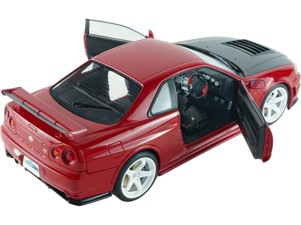 Nissan Skyline GT-R (BNR34) w/NISMO Parts Red 1999 1:18 Scale Diecast Car – Solido-Solido-Diecast Model Centre