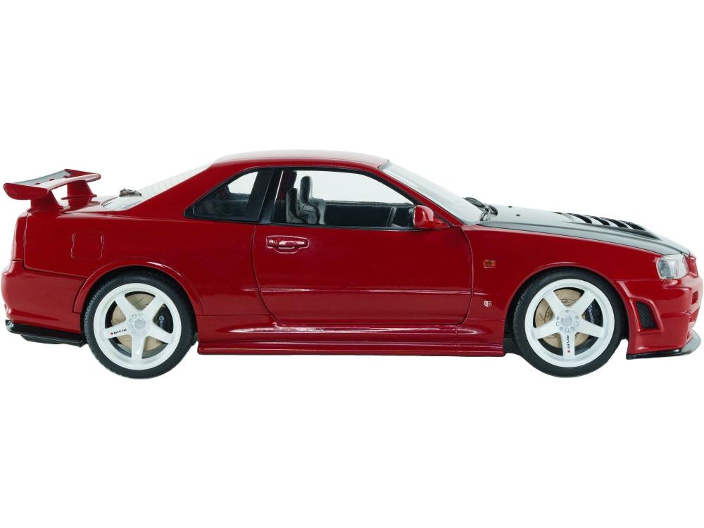 Nissan Skyline GT-R (BNR34) w/NISMO Parts Red 1999 1:18 Scale Diecast Car – Solido-Solido-Diecast Model Centre