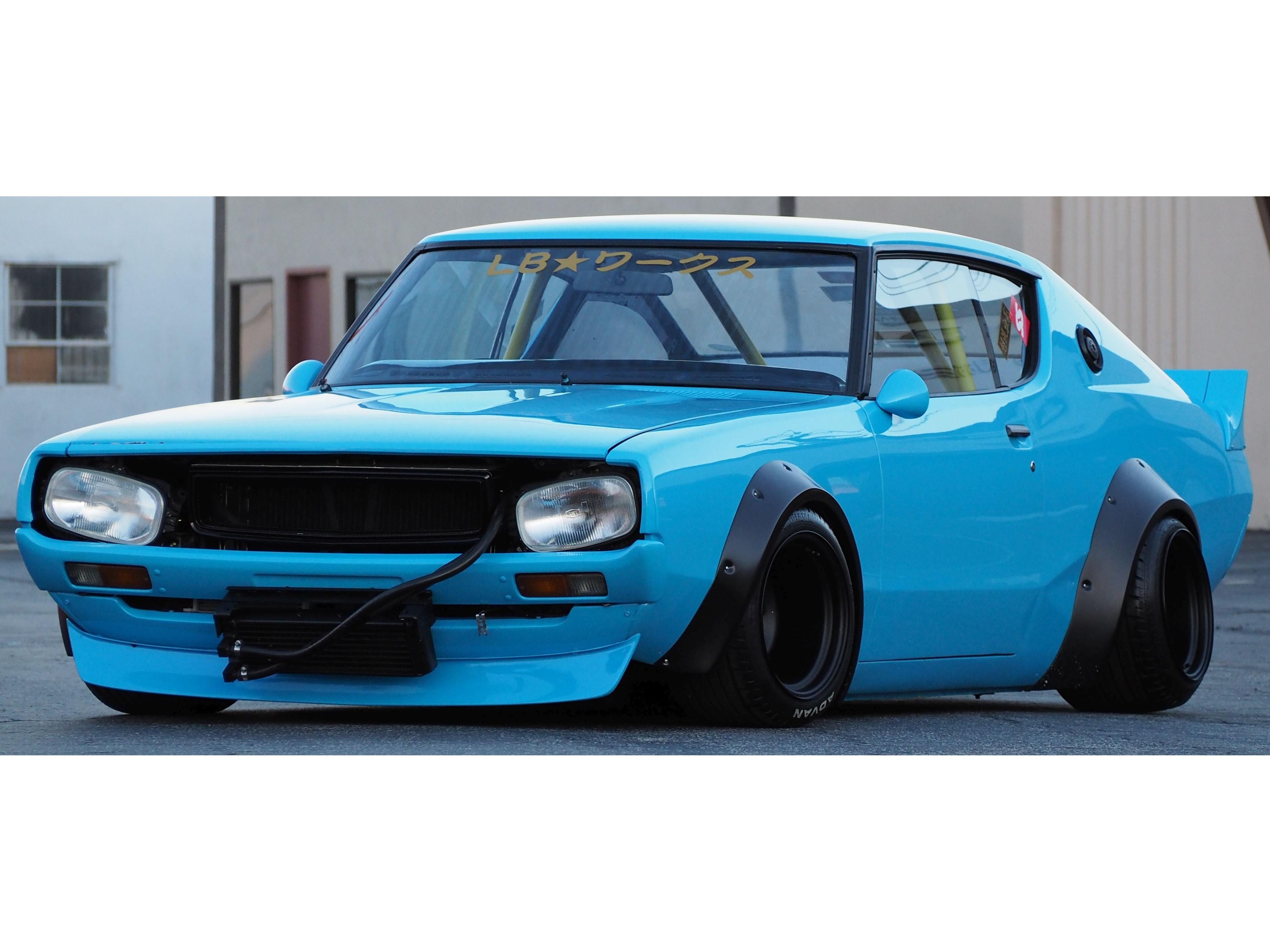 Nissan Skyline GT-R (KPGC110) 'Kenmeri' w/Liberty Walk Body Kit Blue 1972 1:43 Scale Solido Diecast Model Car-Solido-Diecast Model Centre