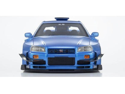 Nissan Skyline GT-R R34 Khyzyl Saleem Design Blue 1:18 Scale Resin Car – Kyosho Samurai Collection-Kyosho-Diecast Model Centre