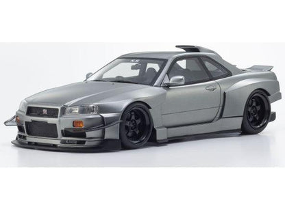 Nissan Skyline GT-R R34 Khyzyl Saleem Design Matte Grey 1:18 Scale Resin Car – Kyosho Samurai Collection-Kyosho-Diecast Model Centre