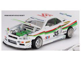 Nissan Skyline GT-R R34 Tamiya X Kaidohouse The Grasshopper V1 - 1:64 Scale Model Car-MINI GT-Diecast Model Centre