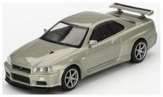 Nissan Skyline GT-R (R34) V-SPEC II Nurmillenium Jade 1:64 Scale MINI GT Diecast Model (Blister Packaging)-MINI GT-Diecast Model Centre