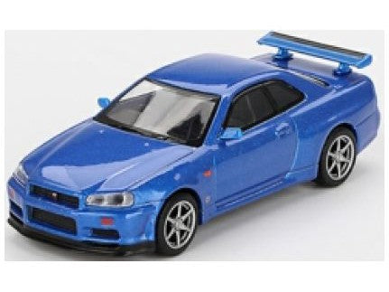 Nissan Skyline GT-R (R34) V-Spec Bayside Blue - 1:64 Scale-MINI GT-Diecast Model Centre