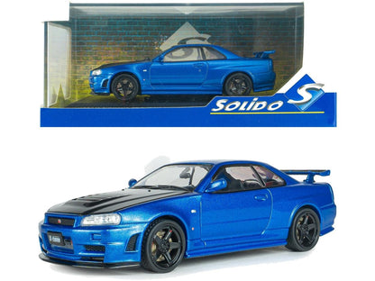 Nissan Skyline GT-R (R34) ZTune Bayside Blue 1998 1:43 Scale Diecast Model Car – Solido-Solido-Diecast Model Centre
