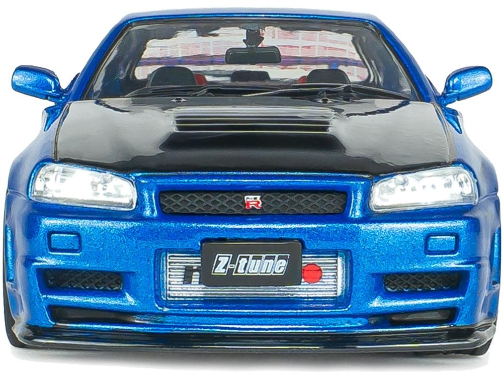 Nissan Skyline GT-R (R34) ZTune Bayside Blue 1998 1:43 Scale Diecast Model Car – Solido-Solido-Diecast Model Centre