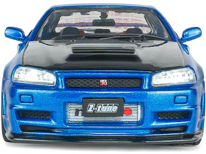 Nissan Skyline GT-R (R34) ZTune Bayside Blue 1998 1:43 Scale Diecast Model Car – Solido-Solido-Diecast Model Centre