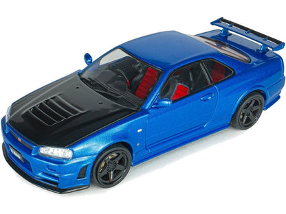 Nissan Skyline GT-R (R34) ZTune Bayside Blue 1998 1:43 Scale Diecast Model Car – Solido-Solido-Diecast Model Centre