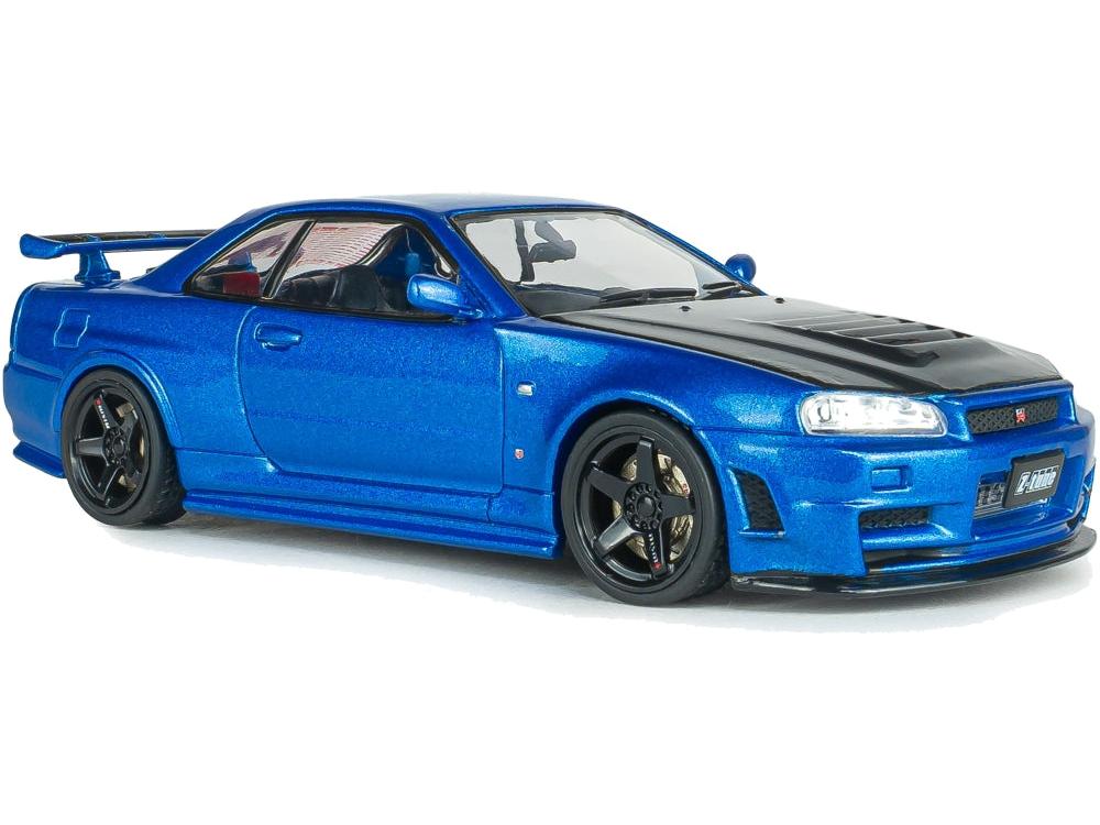 Nissan Skyline GT-R (R34) ZTune Bayside Blue 1998 1:43 Scale Diecast Model Car – Solido-Solido-Diecast Model Centre