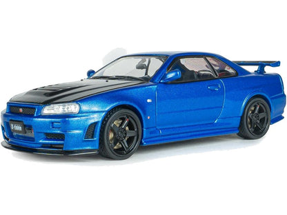 Nissan Skyline GT-R (R34) ZTune Bayside Blue 1998 1:43 Scale Diecast Model Car – Solido-Solido-Diecast Model Centre