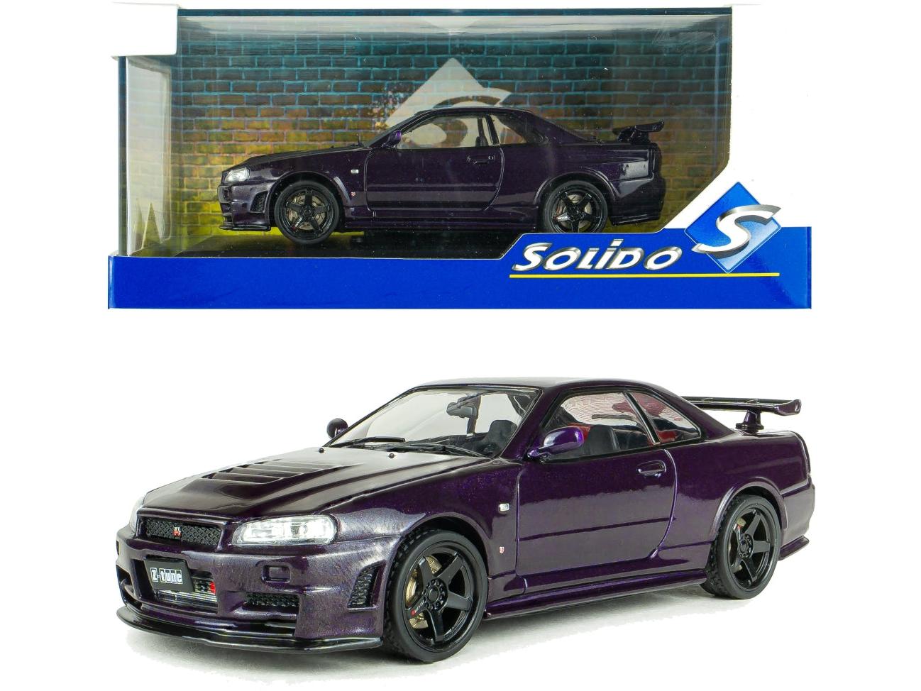 Nissan Skyline GT-R (R34) ZTune Midnight Purple 1999 1:43 Scale Diecast Model Car – Solido-Solido-Diecast Model Centre