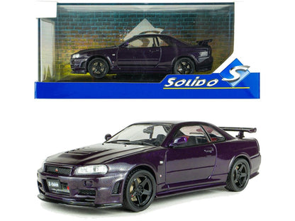 Nissan Skyline GT-R (R34) ZTune Midnight Purple 1999 1:43 Scale Diecast Model Car – Solido-Solido-Diecast Model Centre