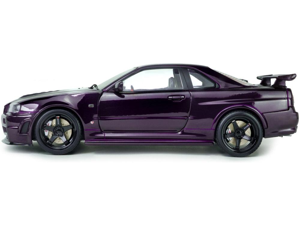 Nissan Skyline (R34) GT-R Z Tune Midnight Purple 1999 1:18 Scale Diecast Model Car – Solido-Solido-Diecast Model Centre