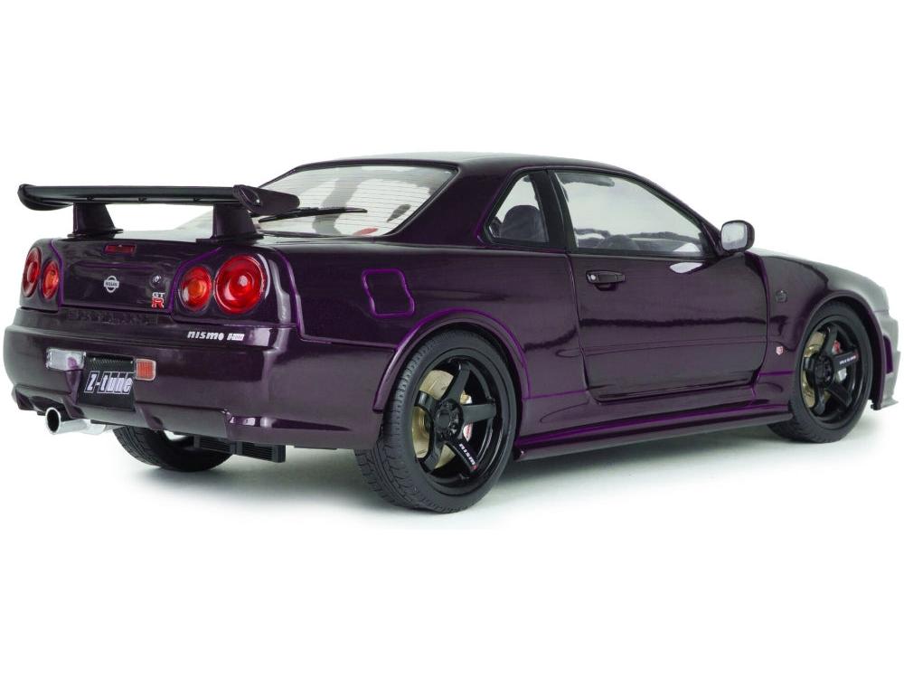 Nissan Skyline (R34) GT-R Z Tune Midnight Purple 1999 1:18 Scale Diecast Model Car – Solido-Solido-Diecast Model Centre
