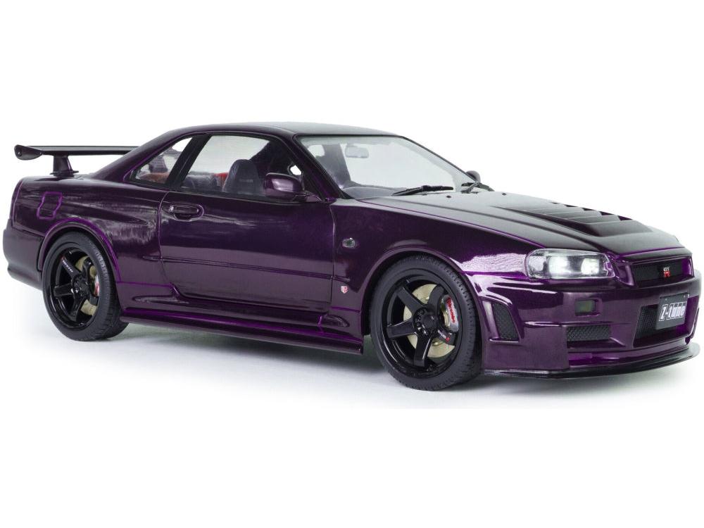 Nissan Skyline (R34) GT-R Z Tune Midnight Purple 1999 1:18 Scale Diecast Model Car – Solido-Solido-Diecast Model Centre