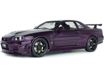 Nissan Skyline (R34) GT-R Z Tune Midnight Purple 1999 1:18 Scale Diecast Model Car – Solido-Solido-Diecast Model Centre