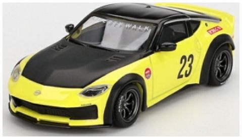 Nissan Z LB Nation Works Ikazuchi Yellow (RHD) 1:64 Scale MINI GT Diecast Model-MINI GT-Diecast Model Centre
