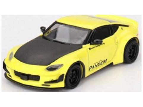 Nissan Z Pandem Ikazuchi Yellow (LHD) 1:64 Scale MINI GT Diecast Model-MINI GT-Diecast Model Centre
