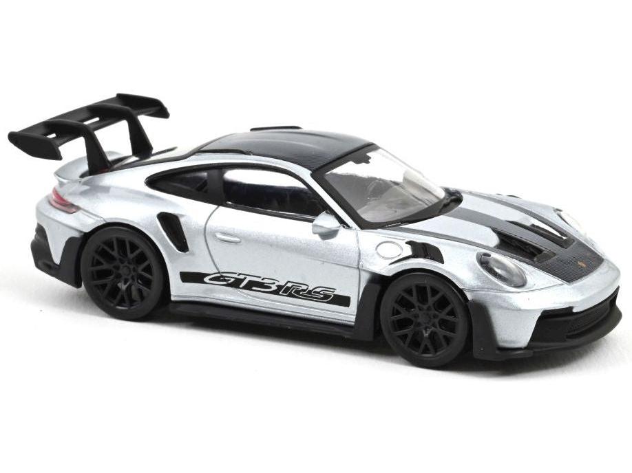 Norev 1:43 Porsche 911 GT3 RS Diecast Model - Silver with Black Stickers-Norev-Diecast Model Centre