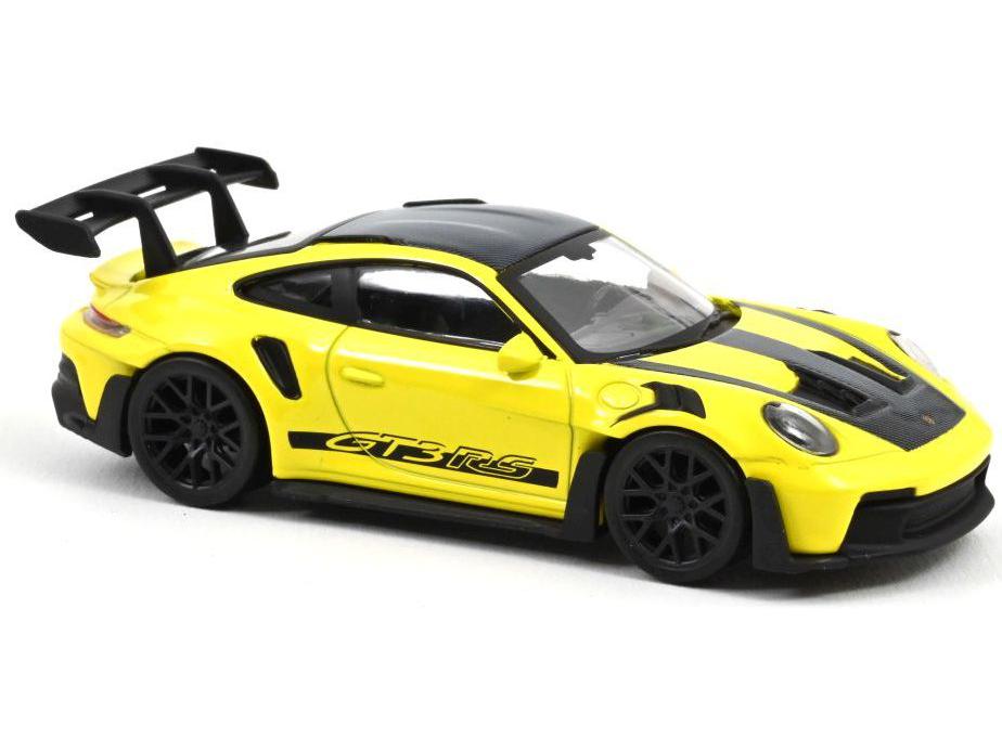 Norev 1:43 Porsche 911 GT3 RS Diecast Model - Yellow with Black Stickers-Norev-Diecast Model Centre