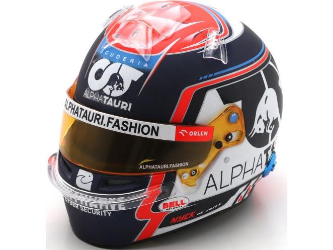Nyck de Vries F1 2023 Helmet 1:5 Scale Spark Resin Replica-Spark-Diecast Model Centre