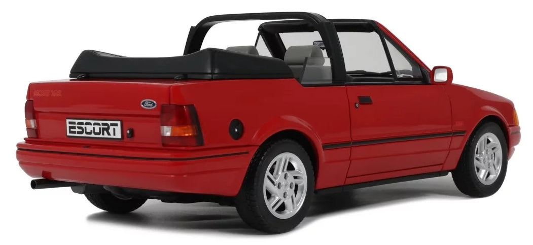 Ford Escort Mk4 XR3i Cabriolet Rojo Flamenco 1986 Coche a Escala 1:18 de Resina – OttOmobile