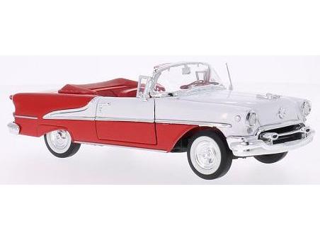 Oldsmobile Super 88 Conv 1955 Red/White 1:24 Scale Welly Diecast Model-Welly-Diecast Model Centre