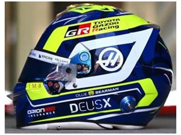 Ollie Bearman F1 2026 Helmet 1:5 Scale Spark Resin Replica Helmet-Spark-Diecast Model Centre