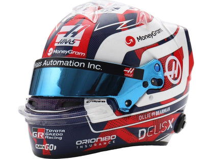 Ollie Bearman F1 British GP 2025 Helmet 1:5 Scale Resin Replica – Spark-Spark-Diecast Model Centre
