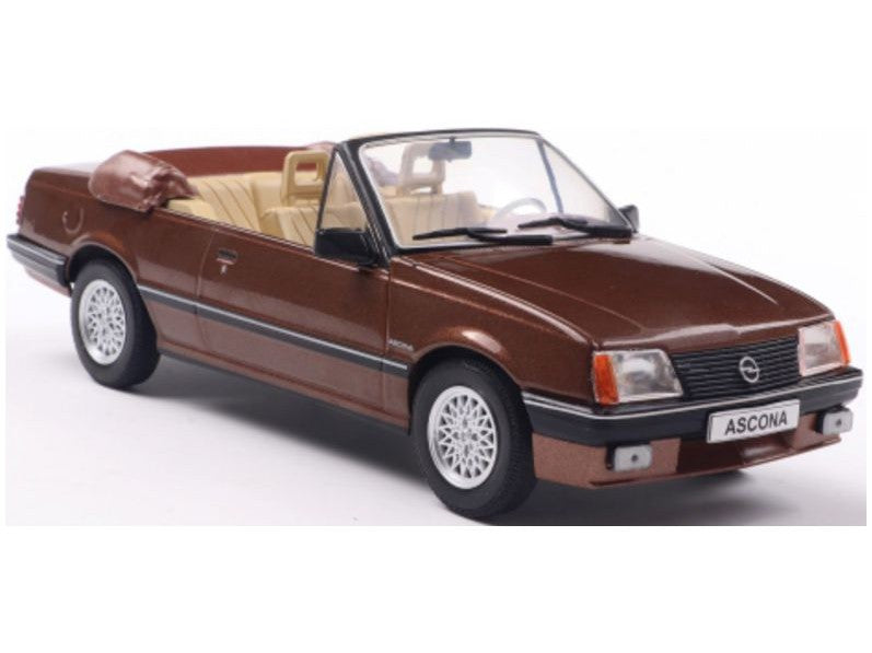 Opel Ascona C Cabriolet dark brown metallic - 1:24 Scale Model Car-WhiteBox-Diecast Model Centre