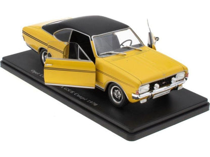 Opel Commodore A GS/E Coupe 1970-Yellow 1:24 Scale Unbranded Diecast Model Car-Unbranded-Diecast Model Centre