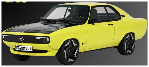 Opel Manta GSE Elektromod 2021 Yellow 1:18 Scale OttOmobile Resin Model-OttOmobile-Diecast Model Centre