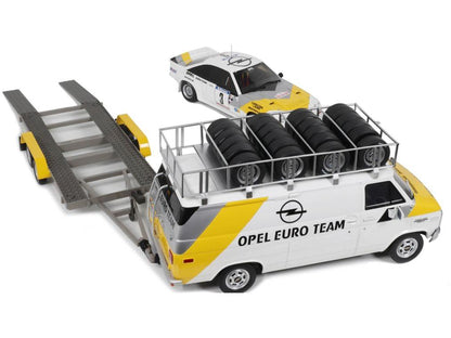 Opel Rallye Pack Tour De Corse 1984 Assistance Vehicle Trailer and Manta 1:18 Scale OttOmobile Resin Model-OttOmobile-Diecast Model Centre
