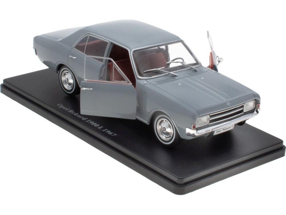 Opel Rekord 1900 L 1967 Grey 1:24 Scale Unbranded Diecast Model Car-Unbranded-Diecast Model Centre