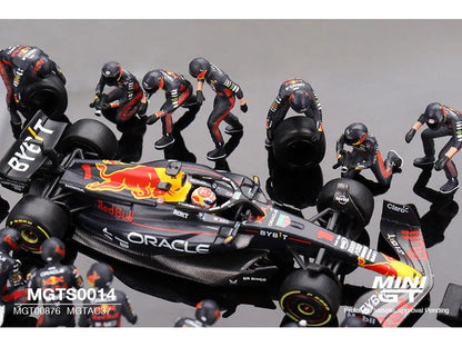 Oracle Red Bull RB19 #1 Max Verstappen F1 Japanese GP 2023 Pit Crew Set Limited Edition 1:64 Scale Diecast – MINI GT-MINI GT-Diecast Model Centre
