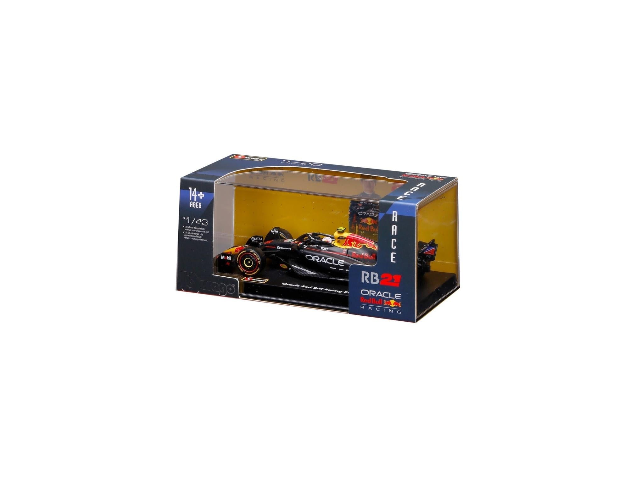 Oracle Red Bull RB21 F1 2025 #22 Yuki Tsunoda w/Helmet 1:43 Scale Bburago Diecast Model Car-Bburago-Diecast Model Centre