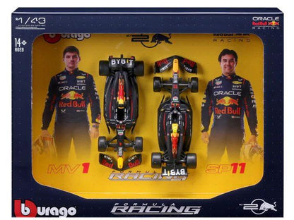 Oracle Red Bull Racing RB20 #1 Verstappen + #11 Sergio Perez F1 2024 1:43 Scale Bburago Diecast Model 2 Car Set-Bburago-Diecast Model Centre